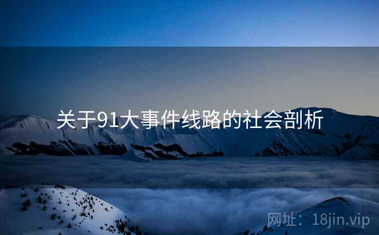 关于91大事件线路的社会剖析