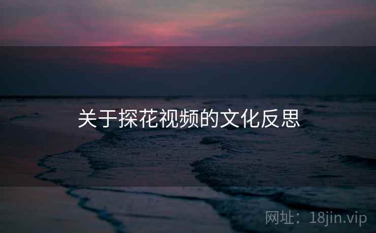 关于探花视频的文化反思
