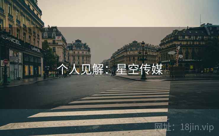 个人见解:星空传媒