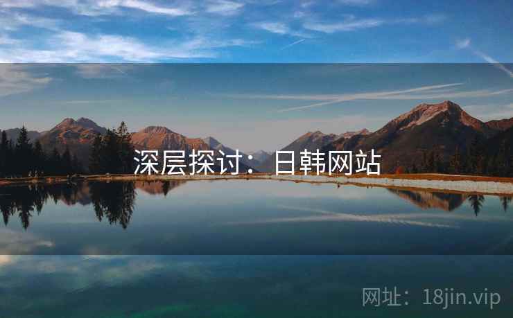 深层探讨:日韩网站
