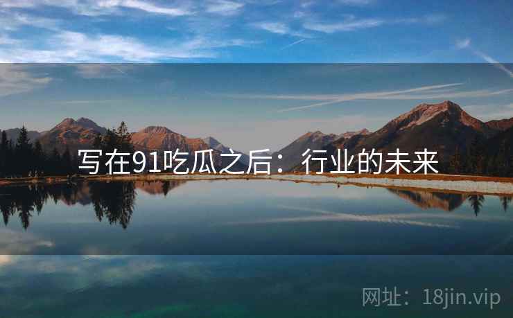 写在91吃瓜之后:行业的未来